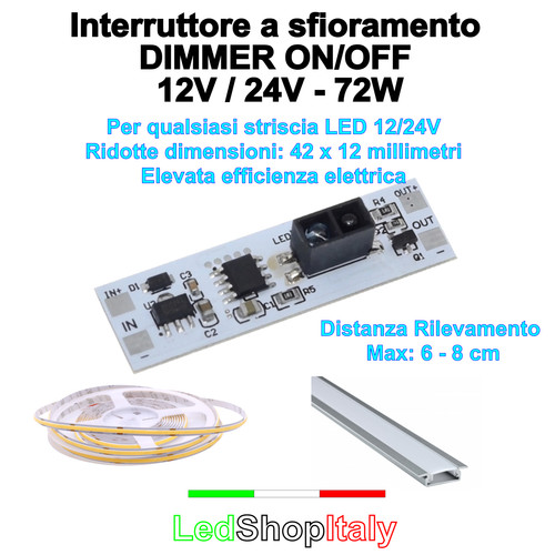 Interruttore sfioramento - a,