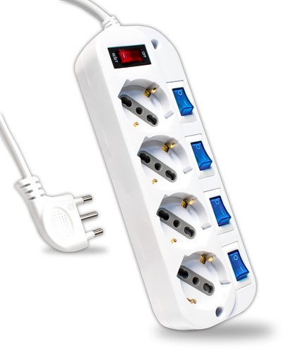 Multipresa elettrica con - elettrica,