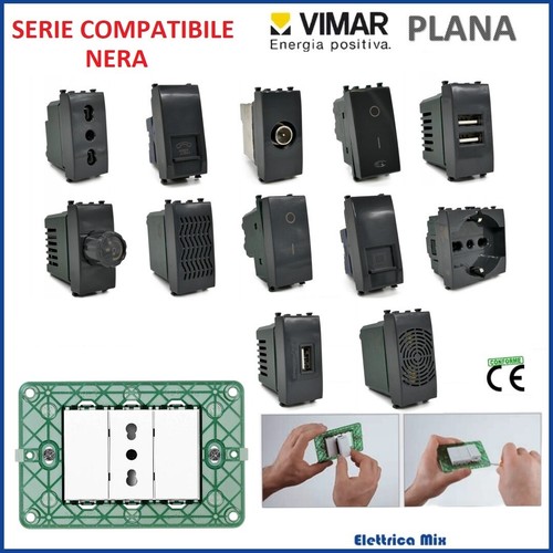 Vimar plana compatibile nera - compatibile,